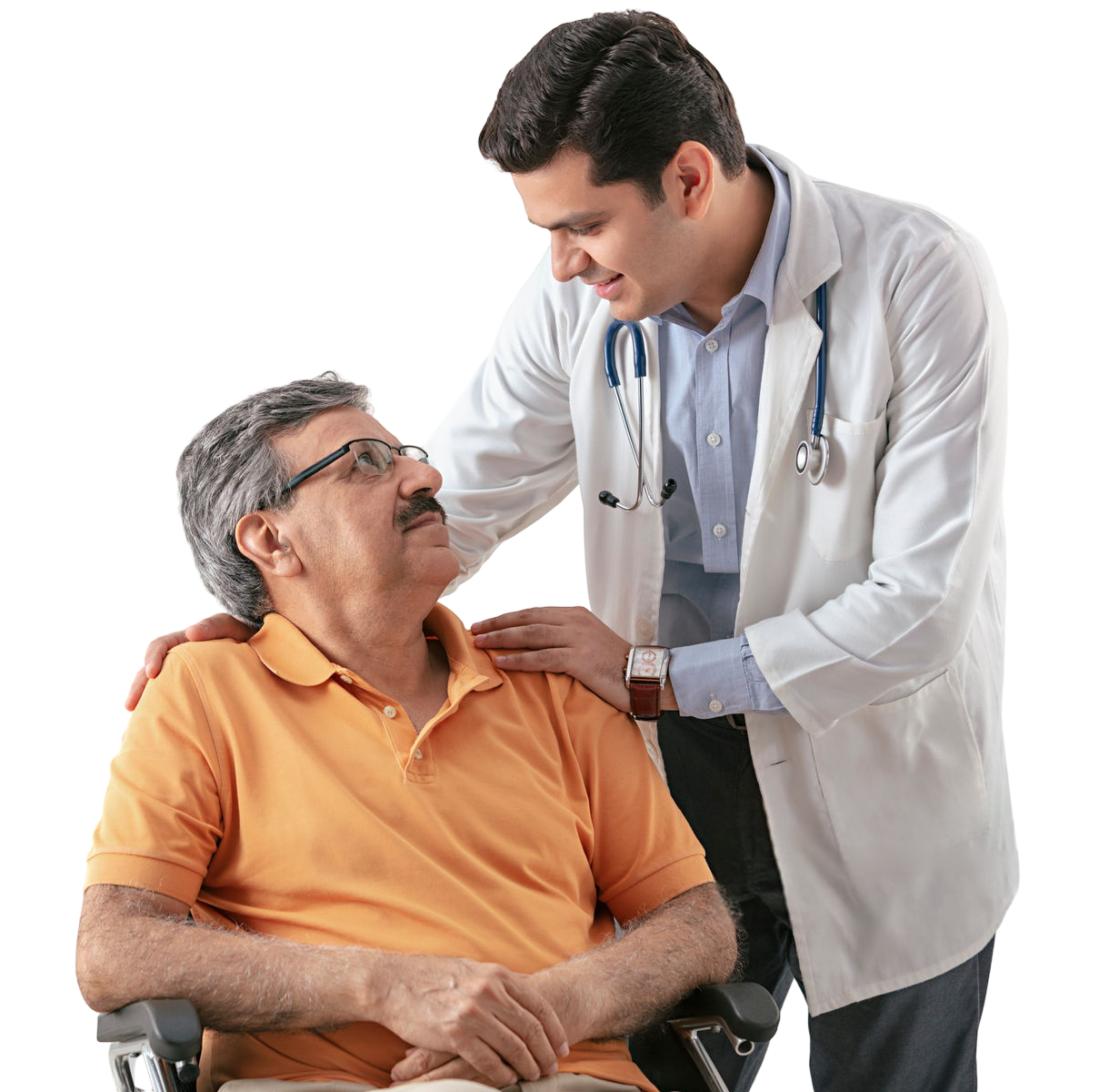 Doctor with senior patient